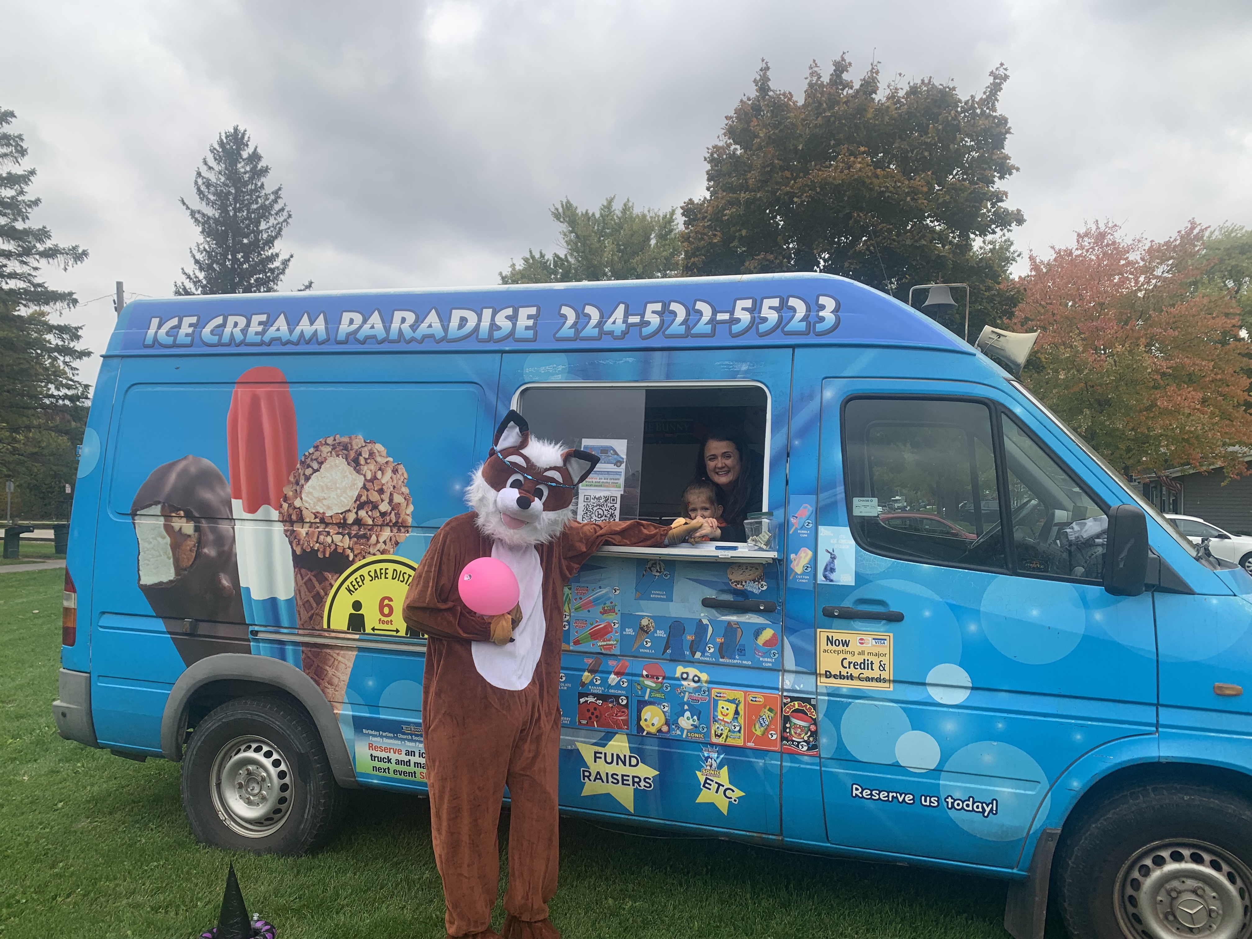Ice Cream Paradise truck in action at a community event